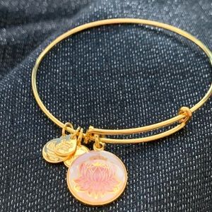Alex & Ani “Lotus” Charm Bangle